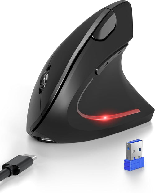 Vertical Ergonomic Bluetooth Mouse 4800 DPI Rechargeable 6-Button