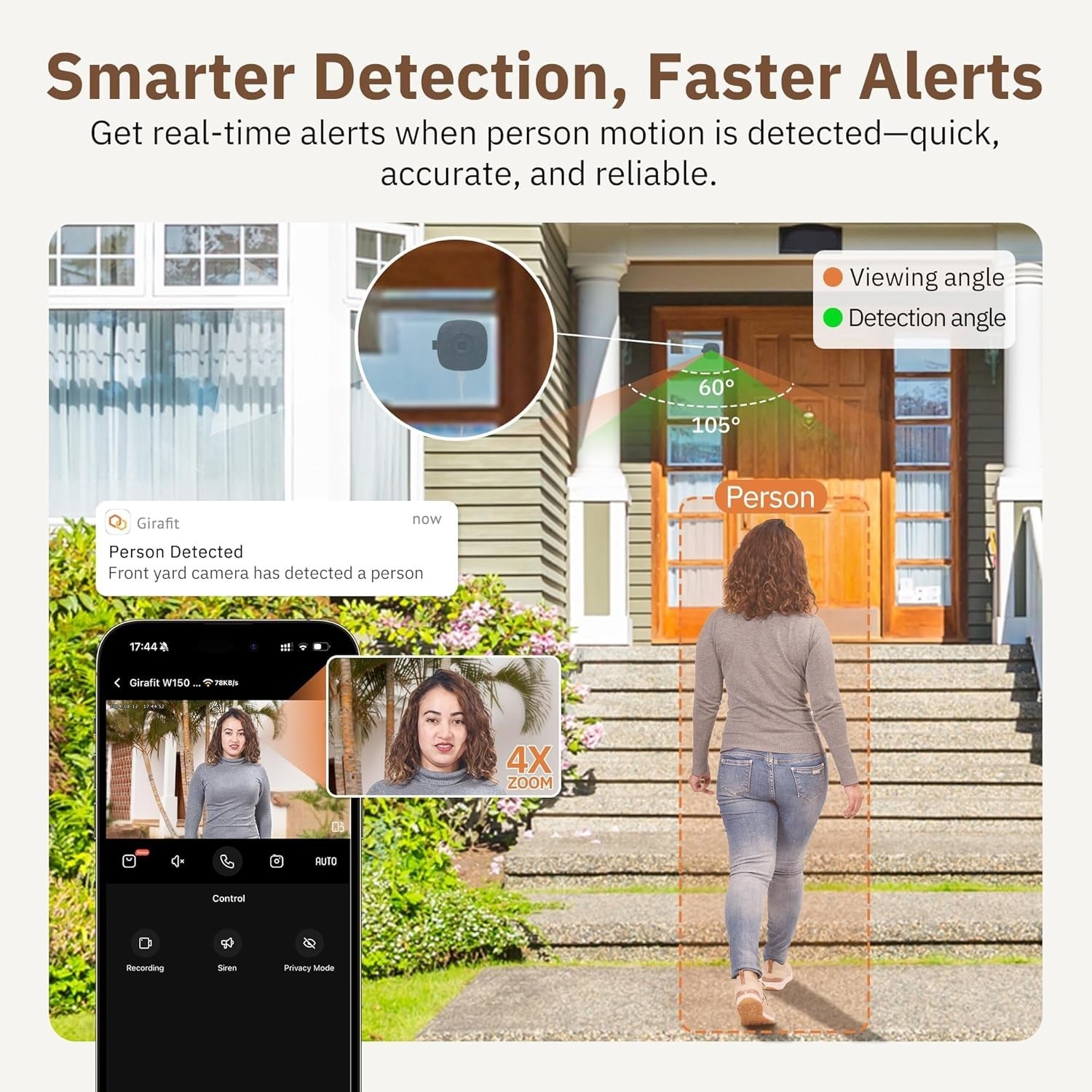 2 Pack 2K Window Security Cameras Dual Band WiFi AI Night Vision