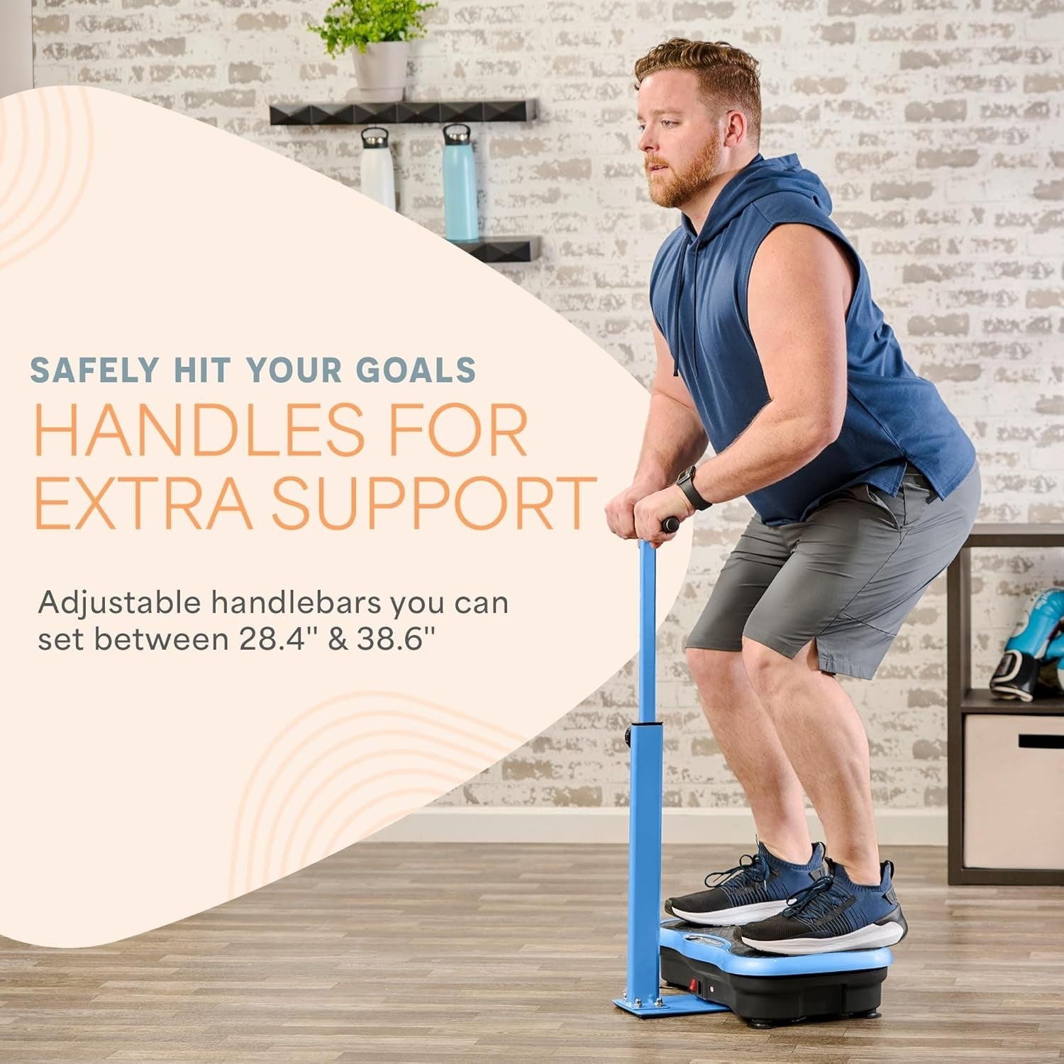 Vibration Plate with Handlebars 99 Speeds Bluetooth Lymphatic Trainer