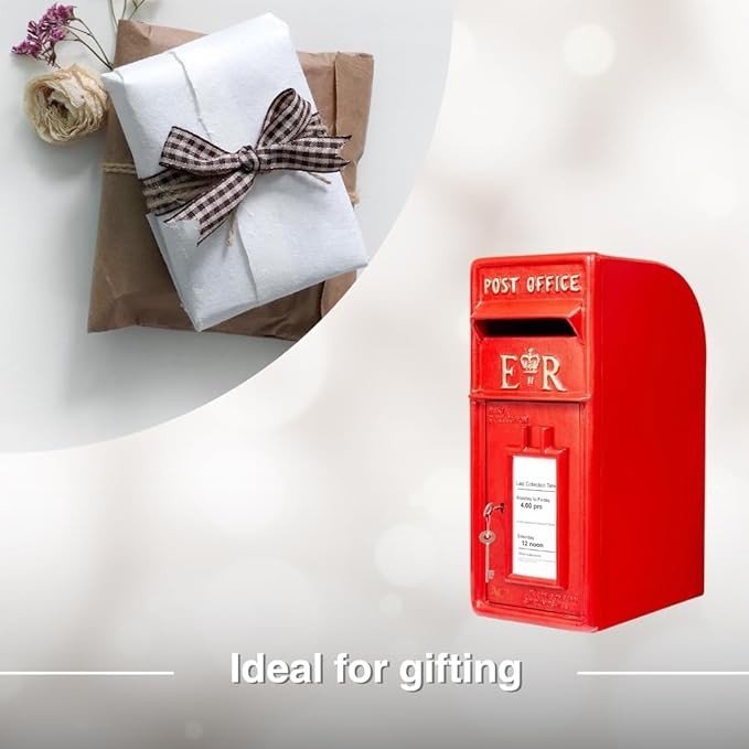 Lockable Cast Iron Royal Mail Post Box Red – Wall Mount, Secure, Weatherproof