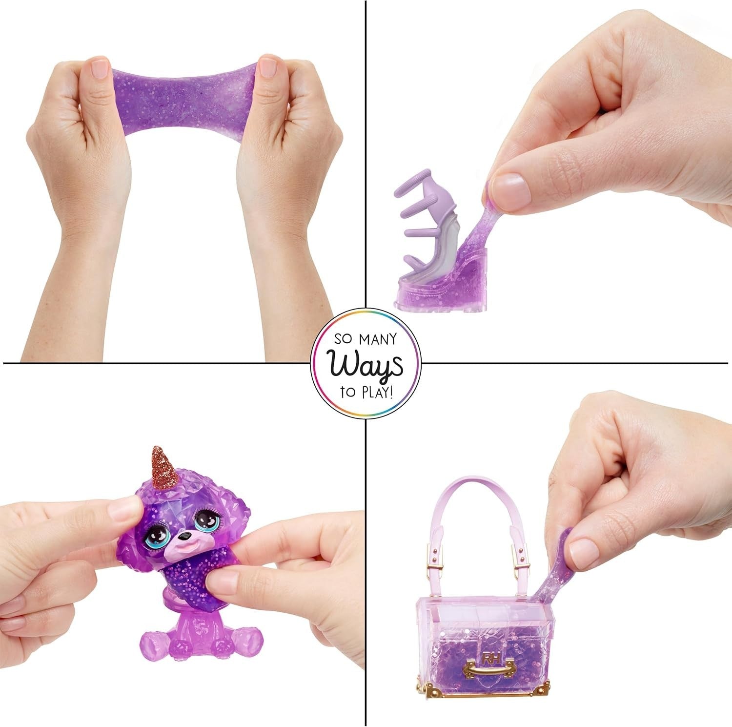 Purple Fashion Doll with Sparkle Slime Magical Pet Accessories 28cm