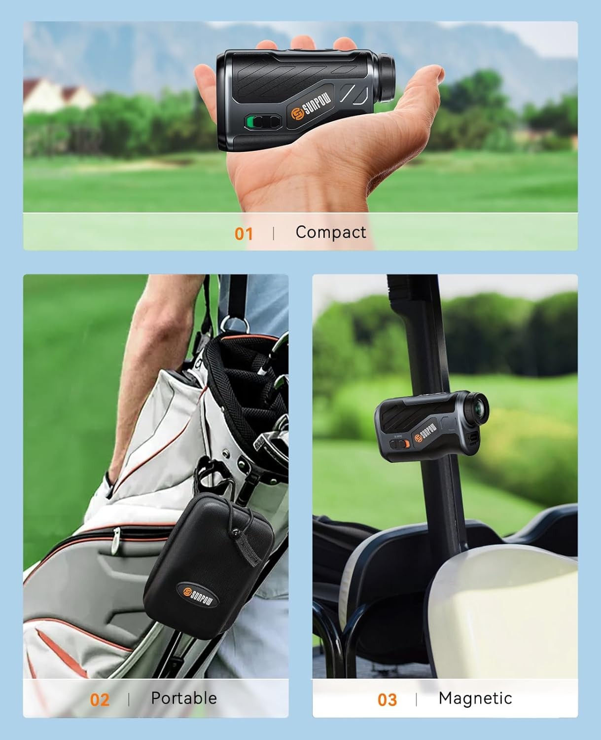 Golf Range Finder 1200 Yards Slope Vibration Rechargeable