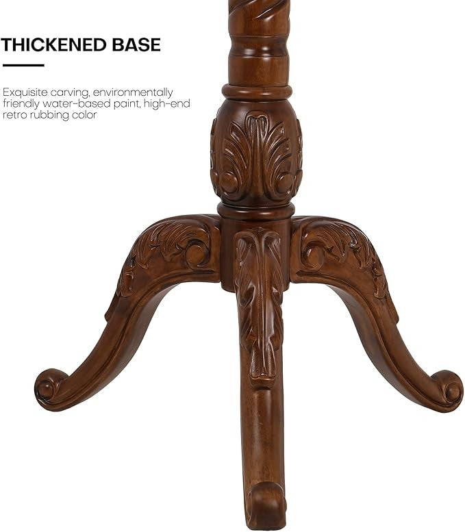 Solid Ash Wood Coat Rack 200cm Tree Stand with 8 Hooks Vintage Brown