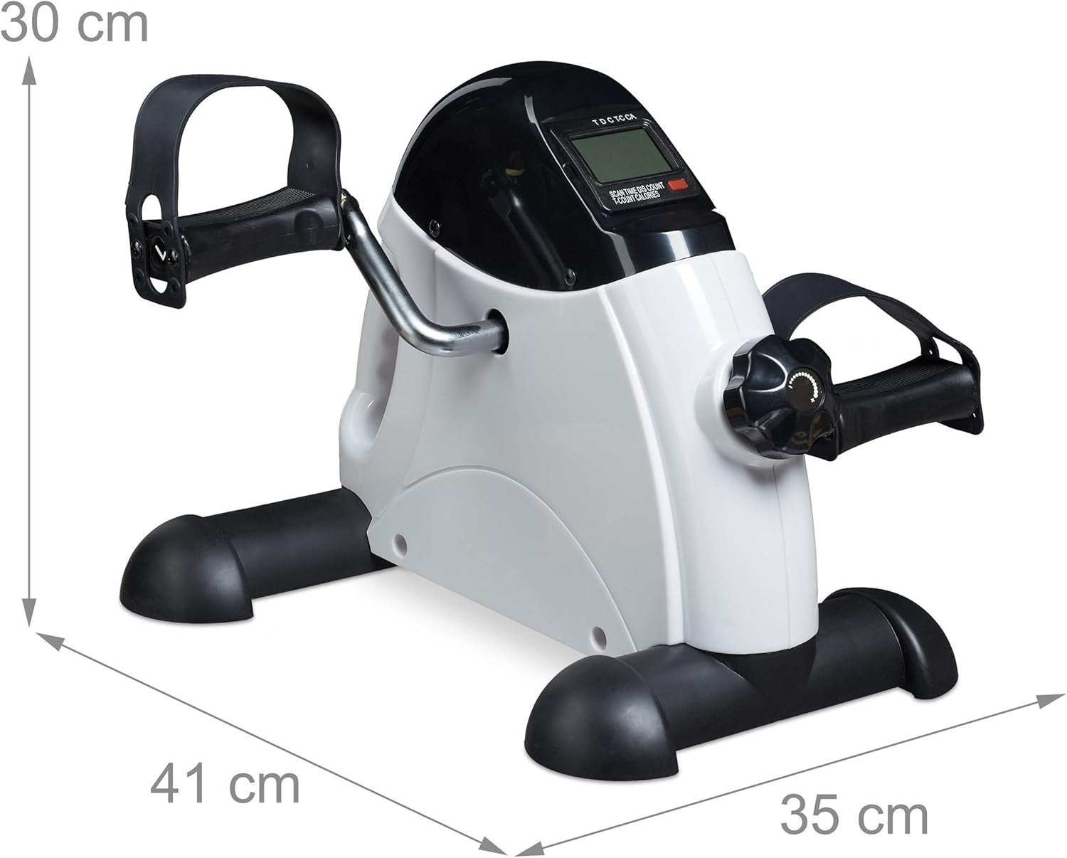 Compact Pedal Exerciser LCD Adjustable Resistance Arm Leg Trainer