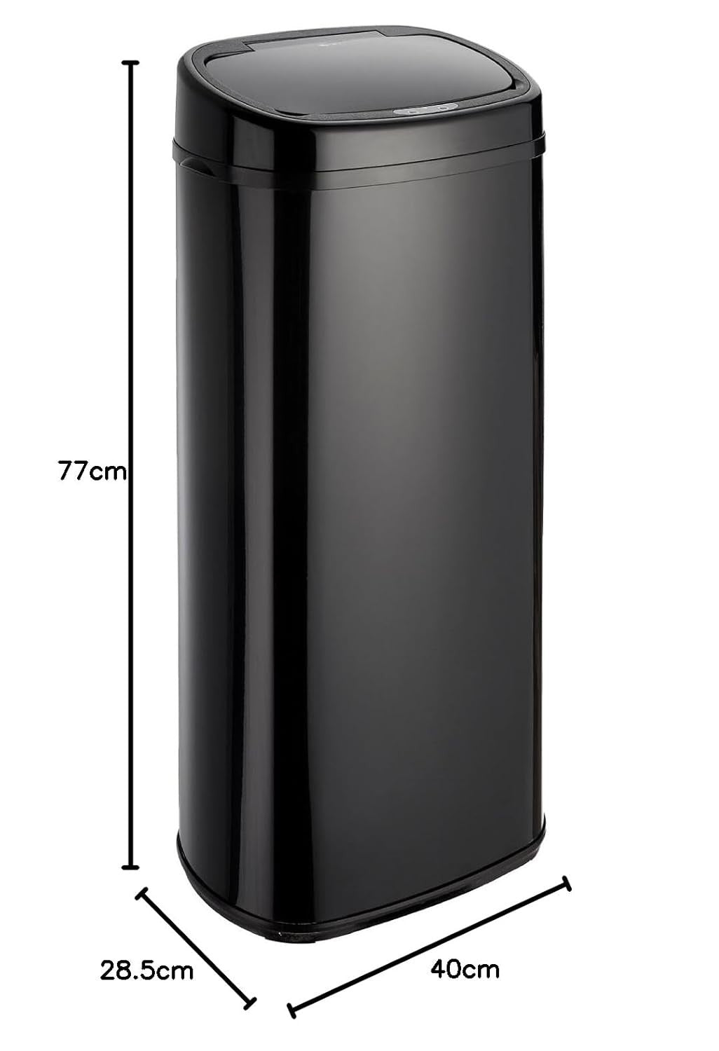 68L Sensor Kitchen Bin Touchless Auto Stainless Steel Black