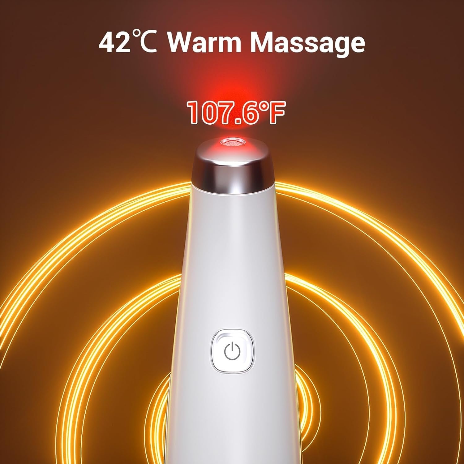 Heated Eye Massager 40℃ Sonic Vibration Red Light Anti Aging USB