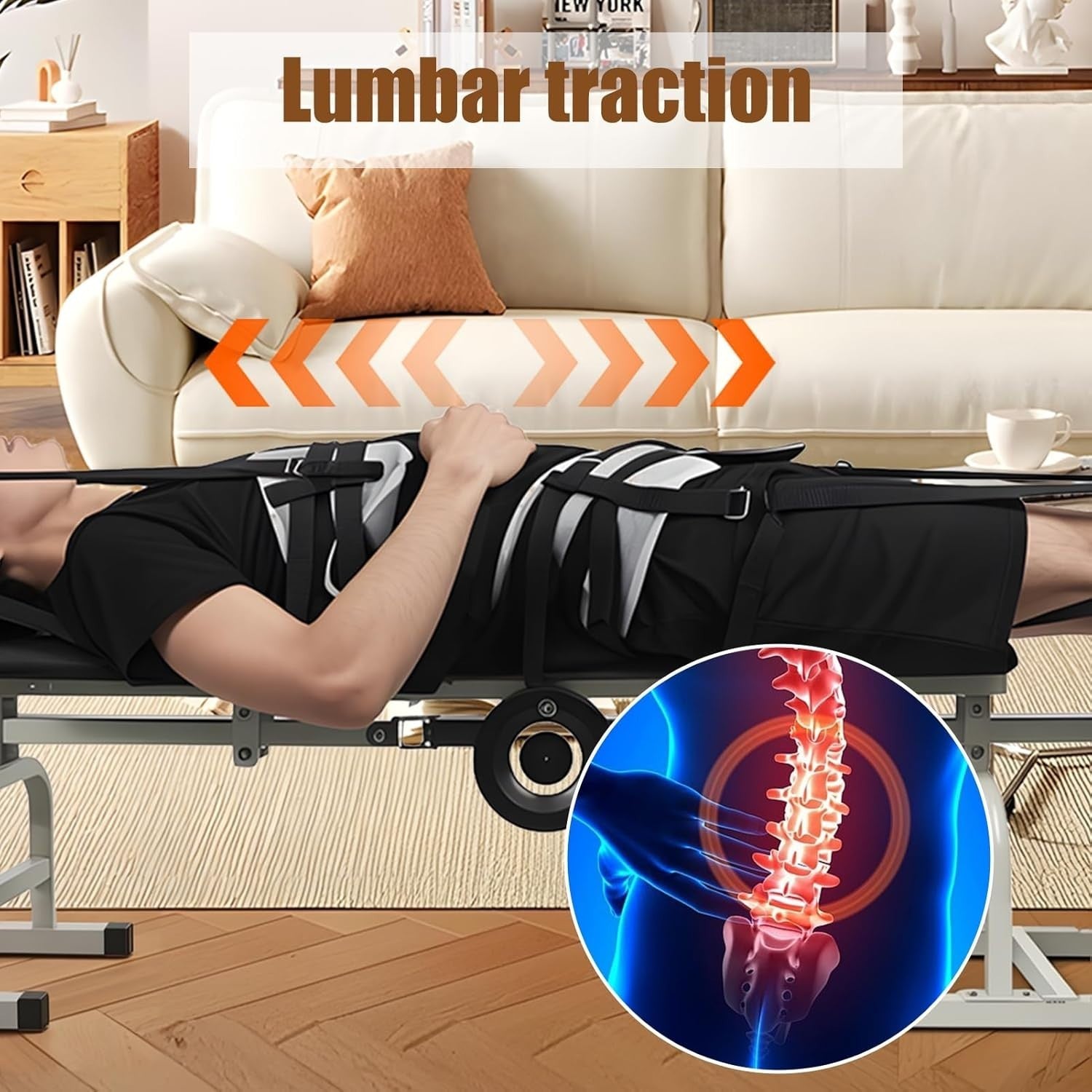 Massage Inversion Traction Table Spinal Decompression Adjustable Back Stretcher