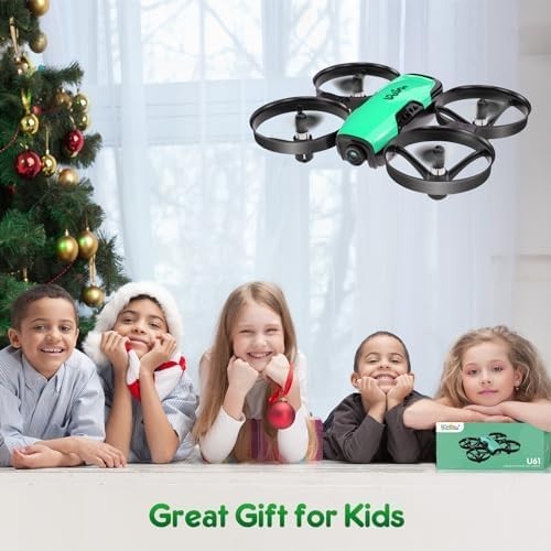 Mini Kids Drone with Adjustable Camera, Easy Fly, 2 Batteries & Crash Guard