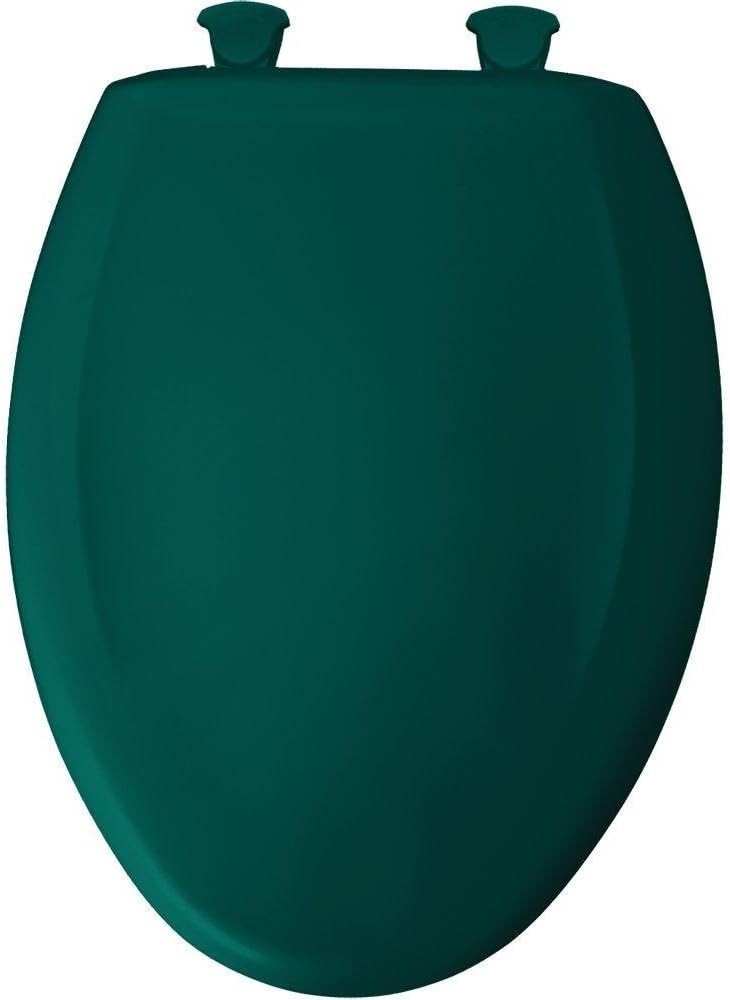 Teal Elongated Toilet Seat Slow Close Fastening Durable Plastic