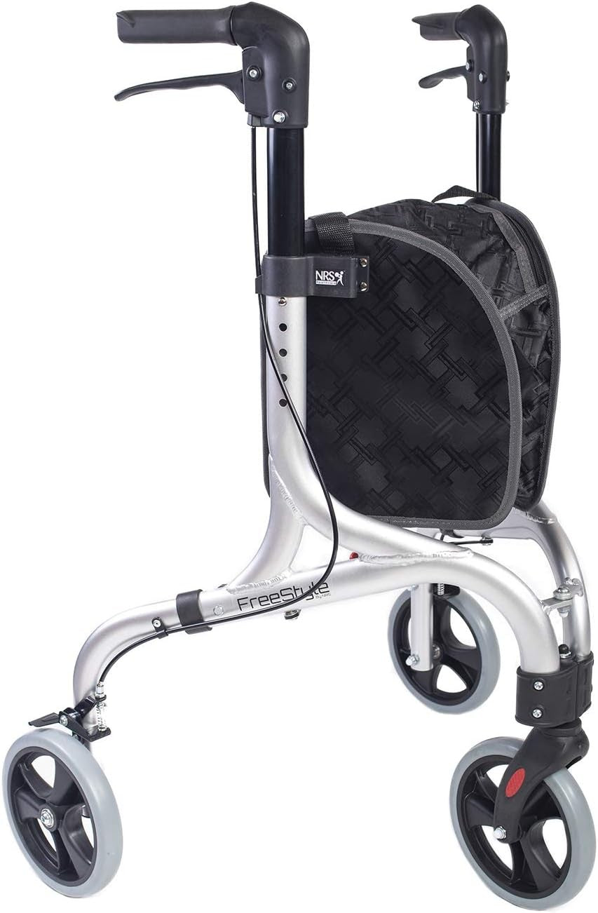 3 Wheel Rollator Walker Ultra Lightweight Folding Mobility Travel Ready