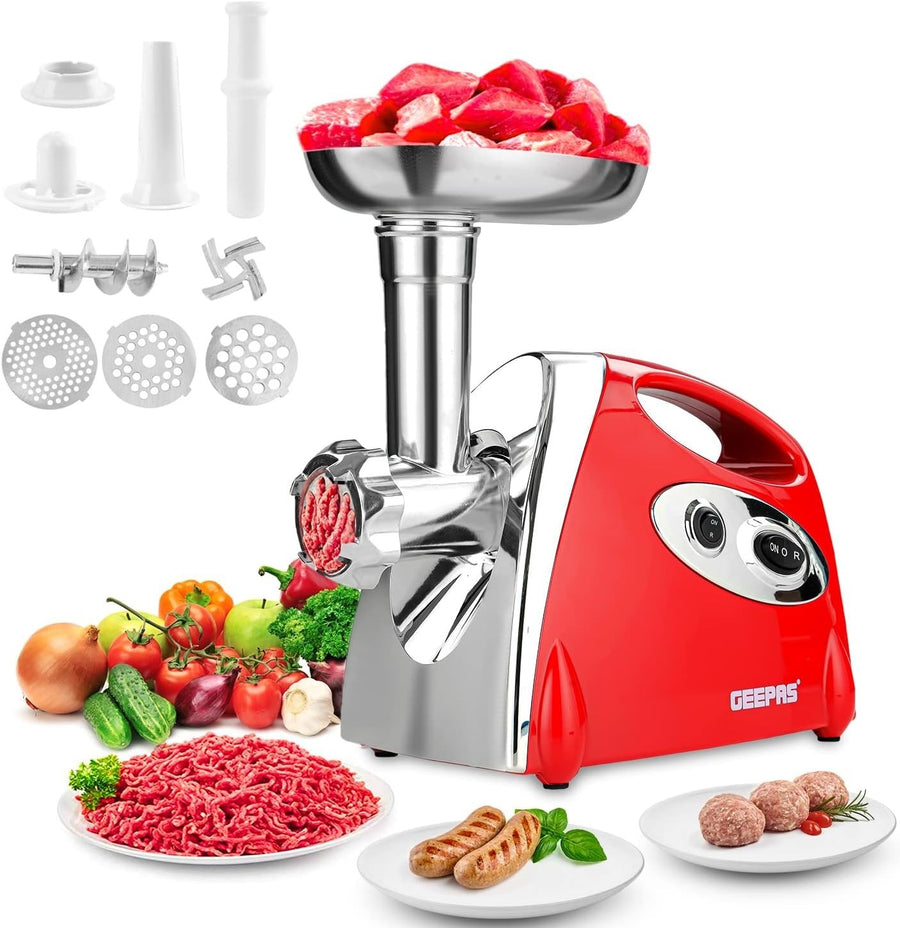 1800W Electric Meat Grinder Meat Mincer Sausage Maker 3 Cutting Plates