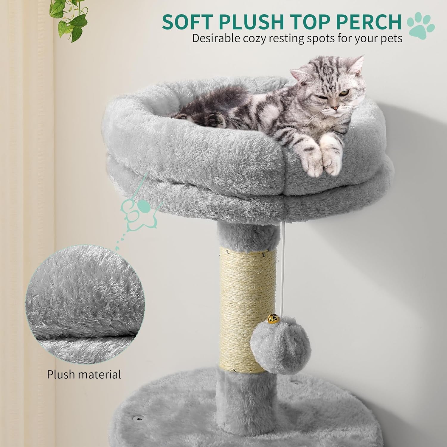 Tall Cat Tree Tower 142cm Scratching Post Hammock Condo Multi-Level
