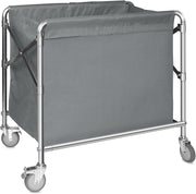 Stainless Steel Laundry Trolley with Wheels Heavy Duty 100kg Large Basket 87x52c