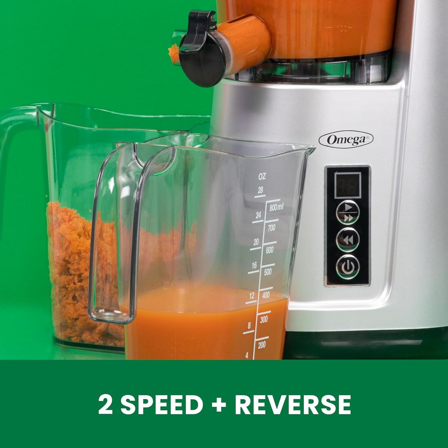 Cold Press Slow Masticating Juicer Vertical 65 RPM Compact Silver