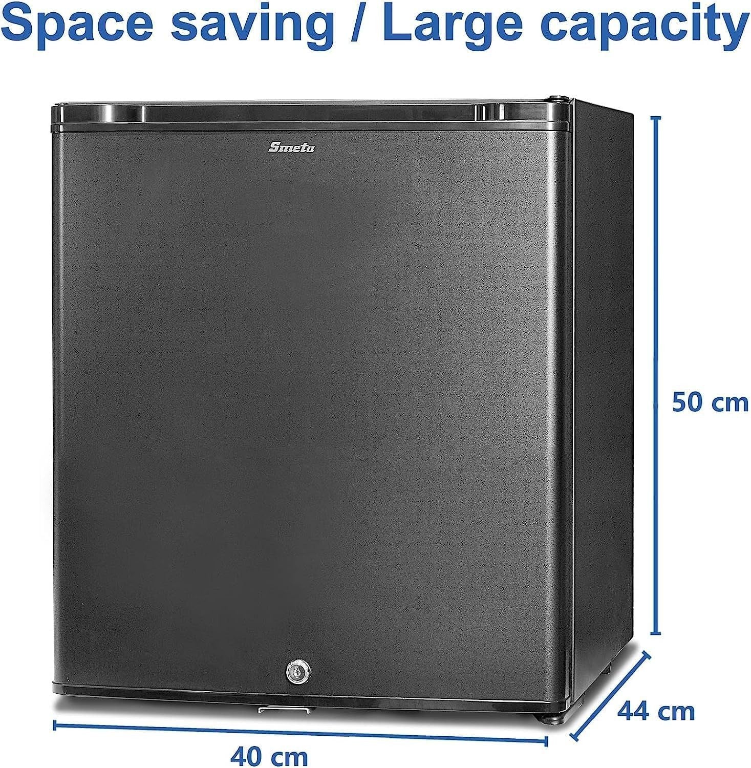 12V Mini Fridge 30L Campervan Portable Silent Black Lockable Reversible