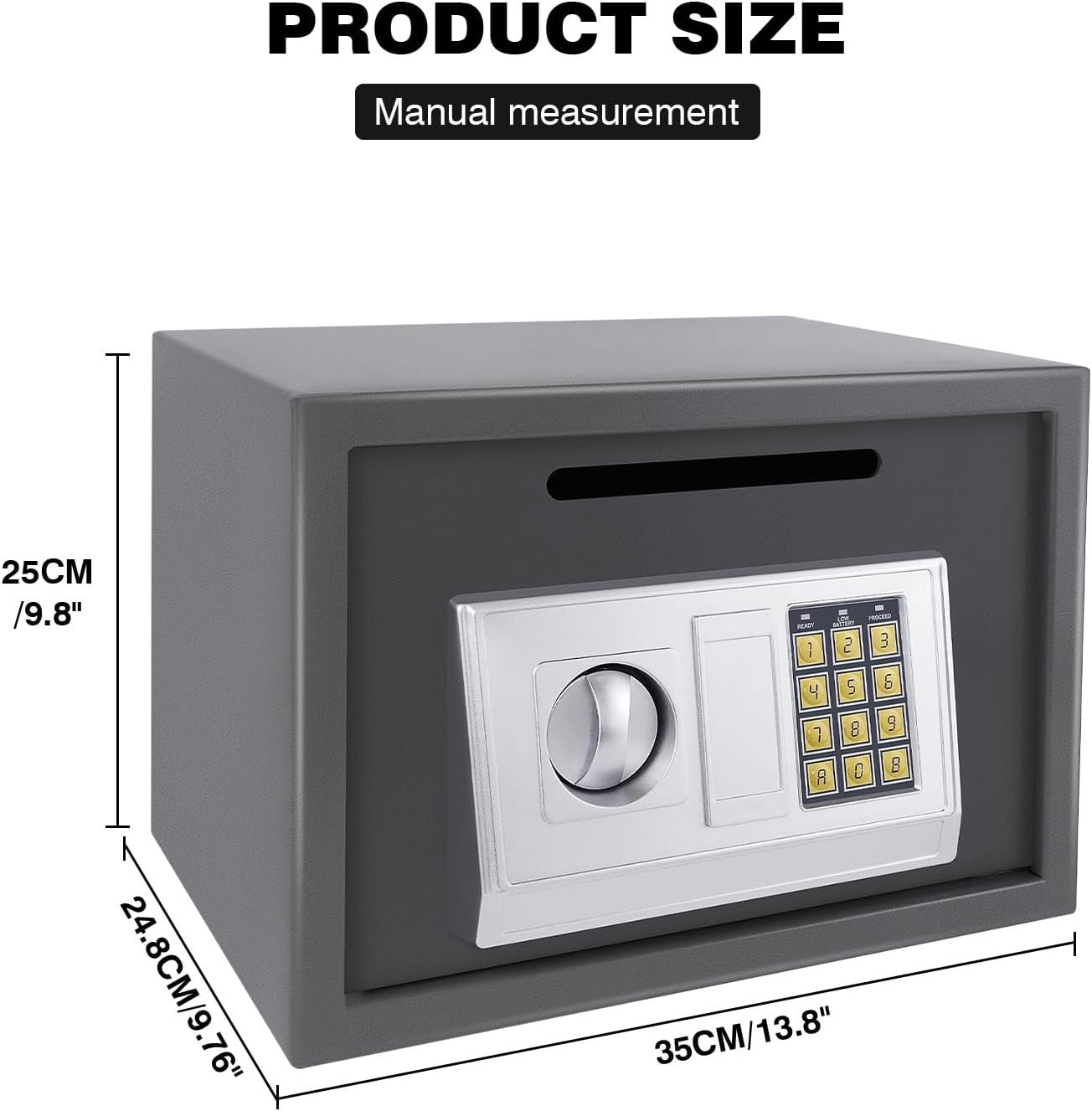 16L Digital Safe Box Electronic Keypad Cash Deposit Security Safe