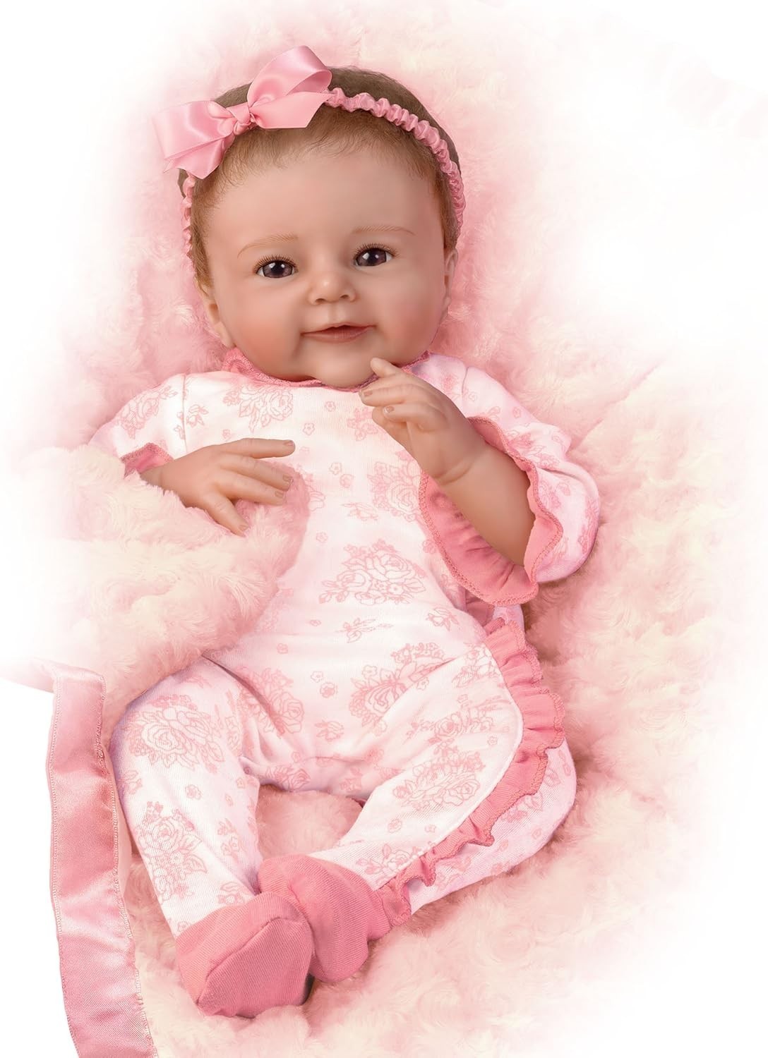 18” Lifelike Baby Doll Soft Vinyl Skin Weighted Cloth Body Blanket