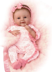 18” Lifelike Baby Doll Soft Vinyl Skin Weighted Cloth Body Blanket