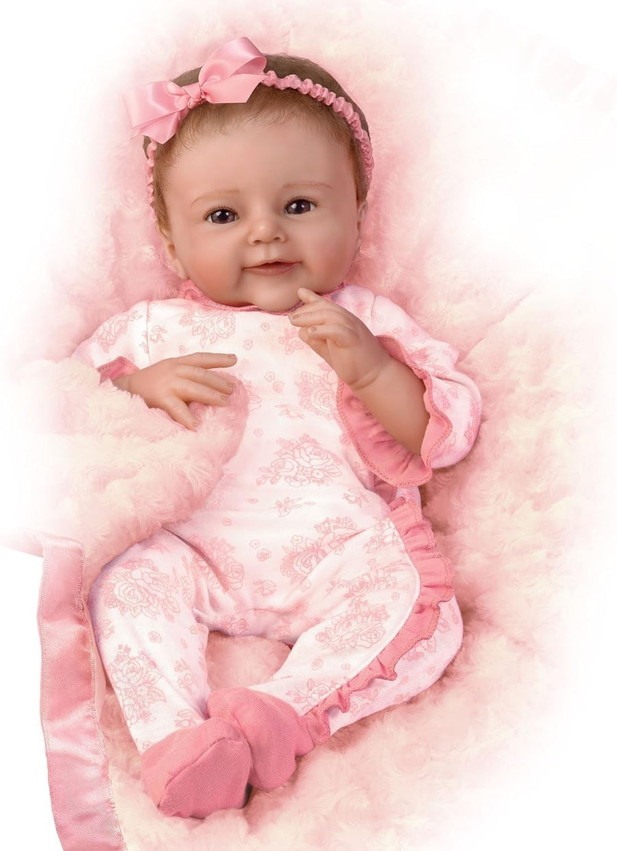 18” Lifelike Baby Doll Soft Vinyl Skin Weighted Cloth Body Blanket