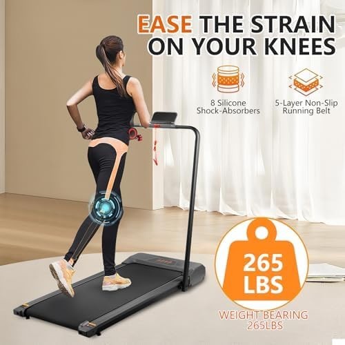 Chiidou Folding 3-in-1 Treadmill 0.6-7.5 mph Under Desk & Home Use