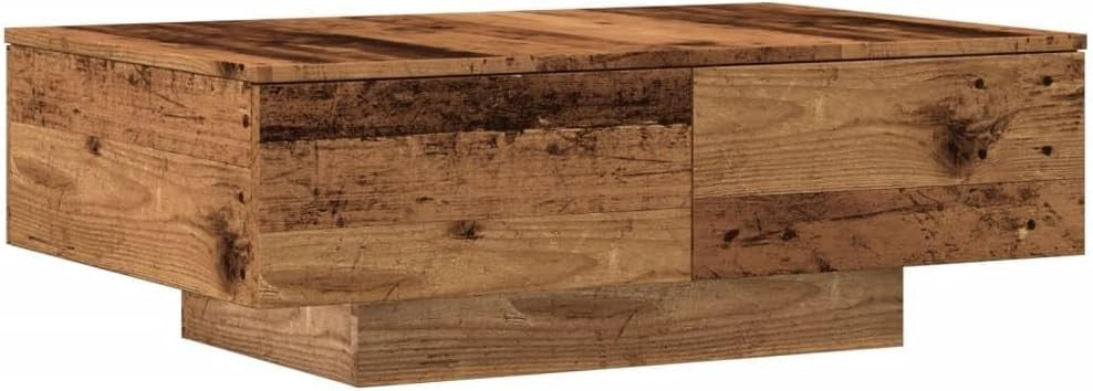 Brown Engineered Wood Coffee Table 90x60x31cm with Storage & Sturdy Design