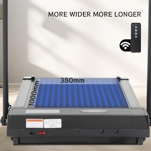 Foldable Walking Pad Treadmill 8km/h Under Desk Slim Run Machine w/ Handle 110kg