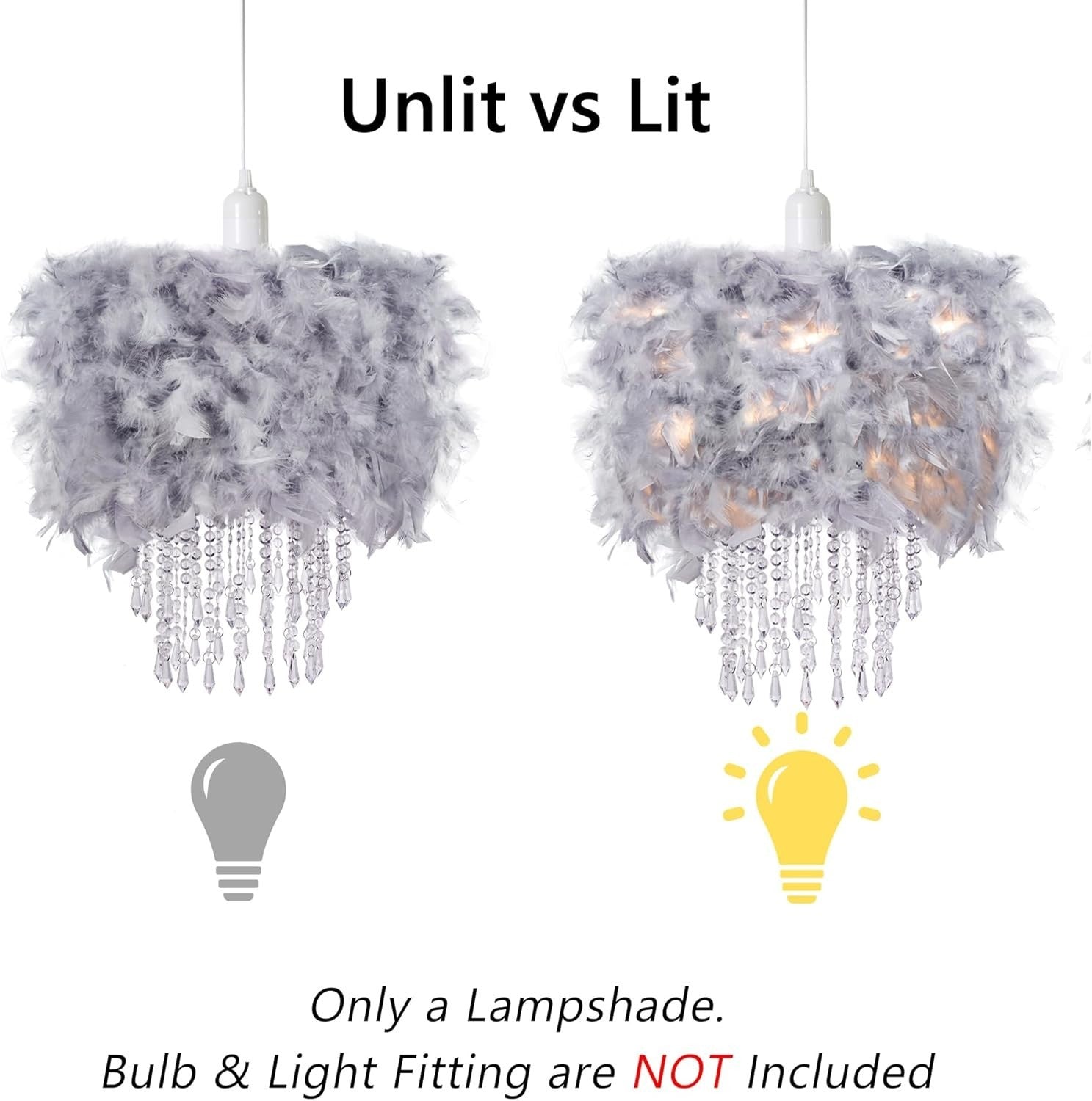 Modern Grey Fabric Lampshade Gold Inner Drum Ceiling Pendant Light