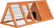 Wooden Rabbit Hutch Open Run 118x50x45cm Spruce