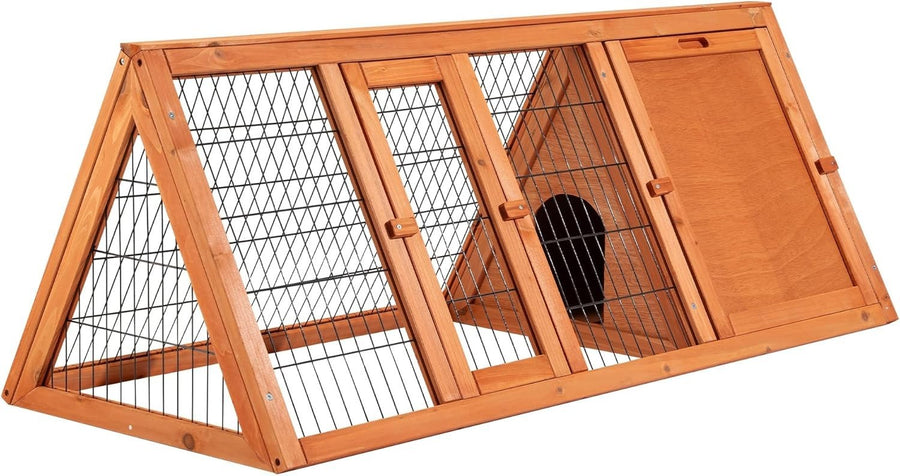 Wooden Rabbit Hutch Open Run 118x50x45cm Spruce