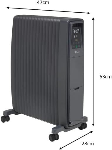 Portable Oil-Free Electric Radiator Heater with Timer, Thermostat & Bluetooth