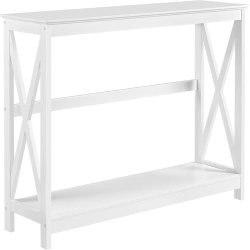 Slim Console Table with Shelf – Narrow Hallway Entryway Storage 101x30cm