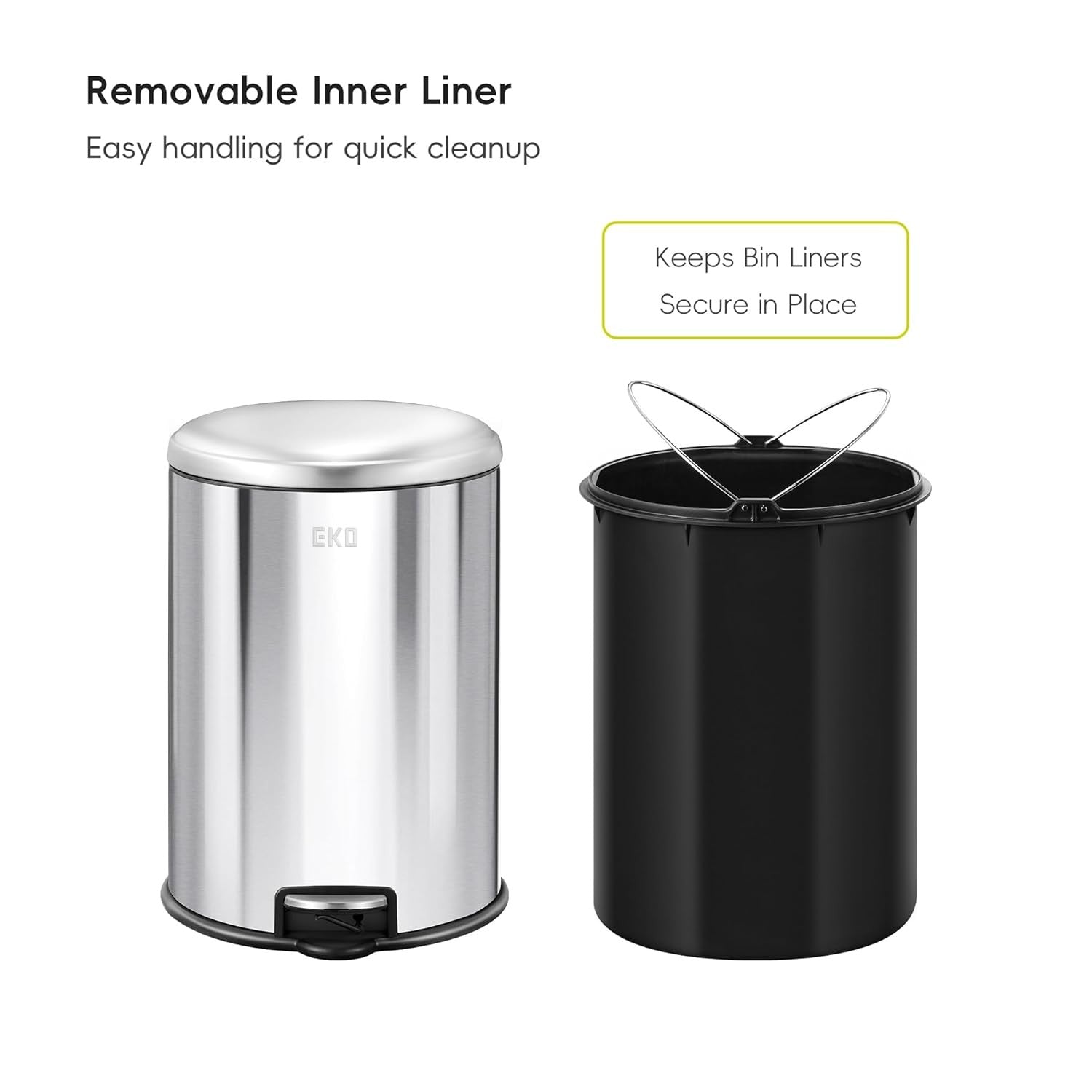 3L Stainless Steel Pedal Bin Small Bathroom Bedroom Trash Can