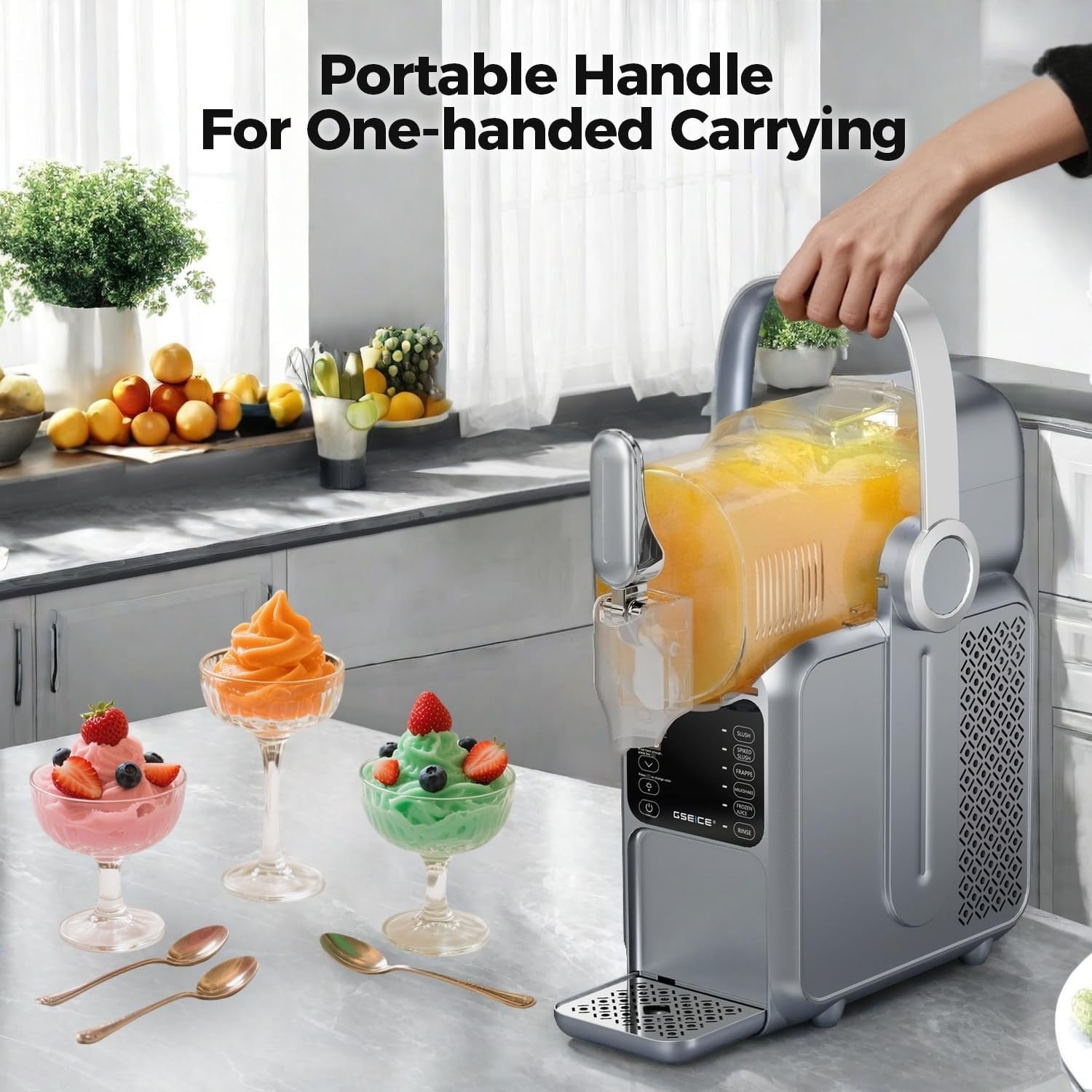 No Ice Slushie Maker 3L Frozen Drink Machine with Temperature Display