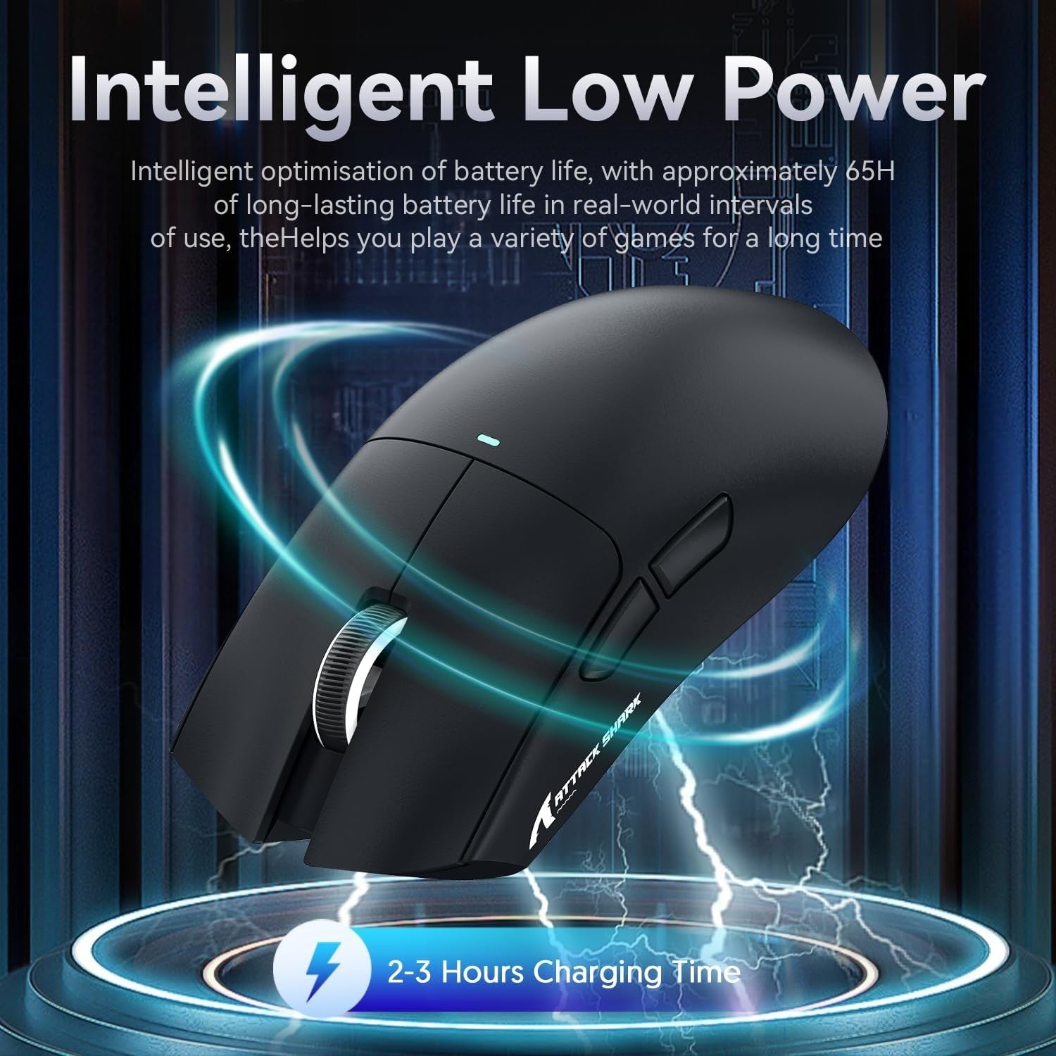 Wireless Gaming Mouse 22000 DPI RGB Dock BT 2.4G USB Black