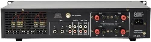 Dual Zone Stereo Amplifier 4x200W Bluetooth USB SD FM Media Player
