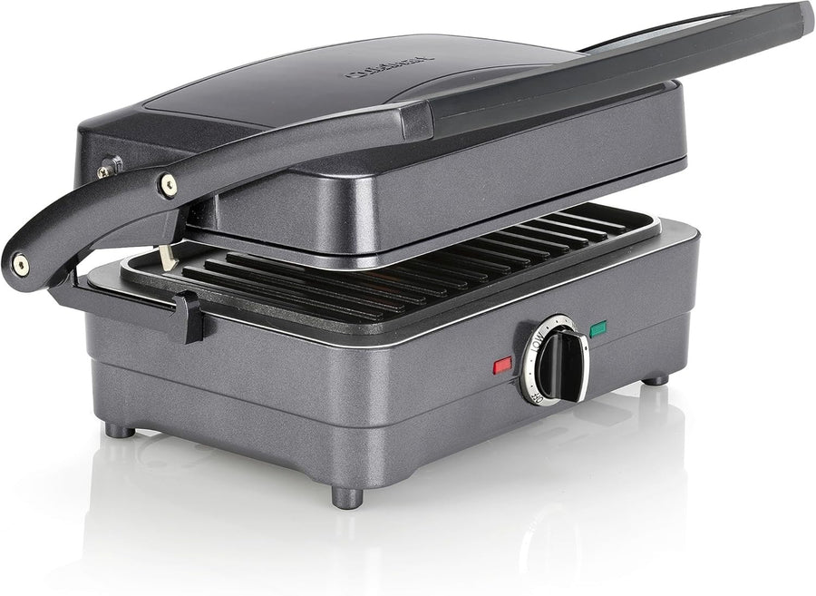 2-in-1 Panini Press Sandwich Maker Grill 1000W Deep Fill Plates