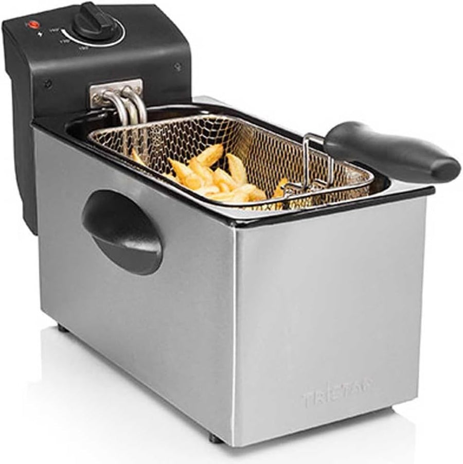 2000W Electric Deep Fryer 3L Stainless Steel Single Basket Easy Use