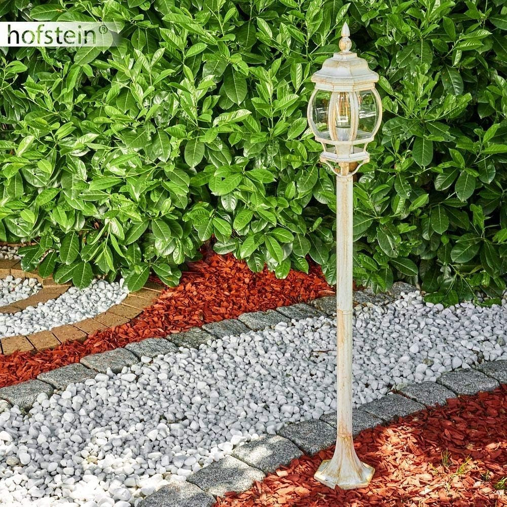 Outdoor Floor Lamp Lentua – Antique Look Gold, E27 Socket, IP44 (120 cm)