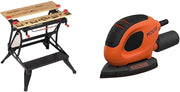 Dual-Height Workbench with Clamp System + Detail Sander Kit 6 Sheets