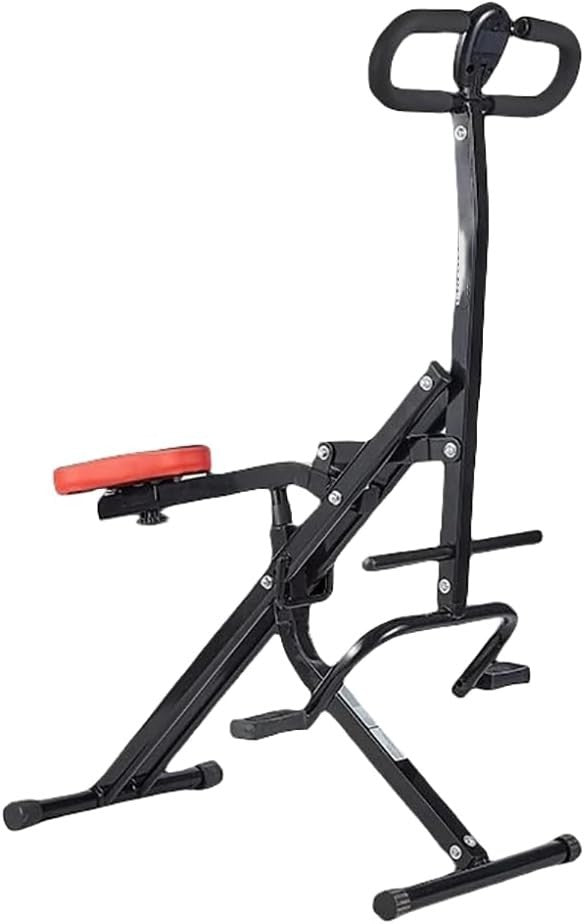 Heavy Iron Squat Assist Trainer Foldable Horse Rider w Monitor Seat