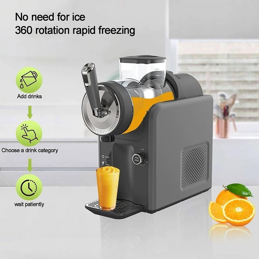 1.8L Slushie Maker No Ice Frozen Drink Machine LED Quiet Home Party