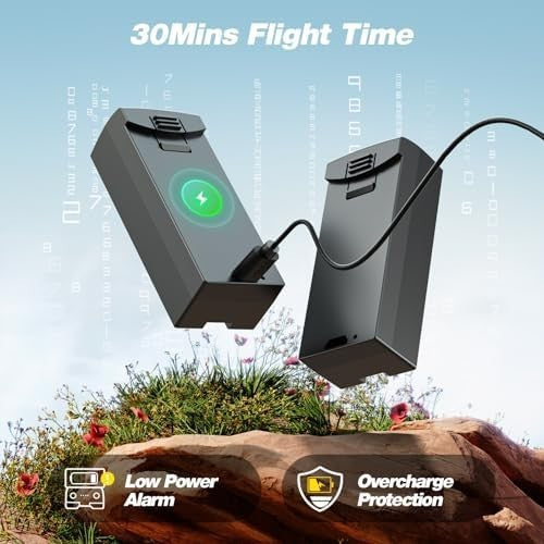 Foldable 1080P HD Camera Drone with Brushless Motors, 3D Flips & 30Min Flight