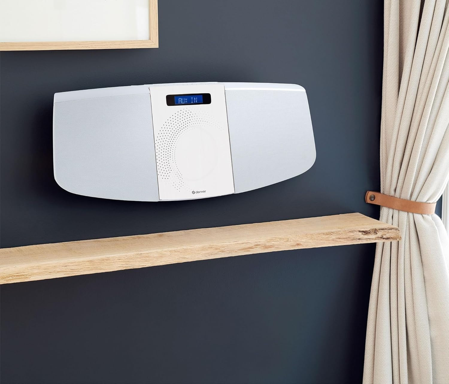 Wall Mountable Bluetooth DAB+ CD Player HiFi System with Remote & USB AUX