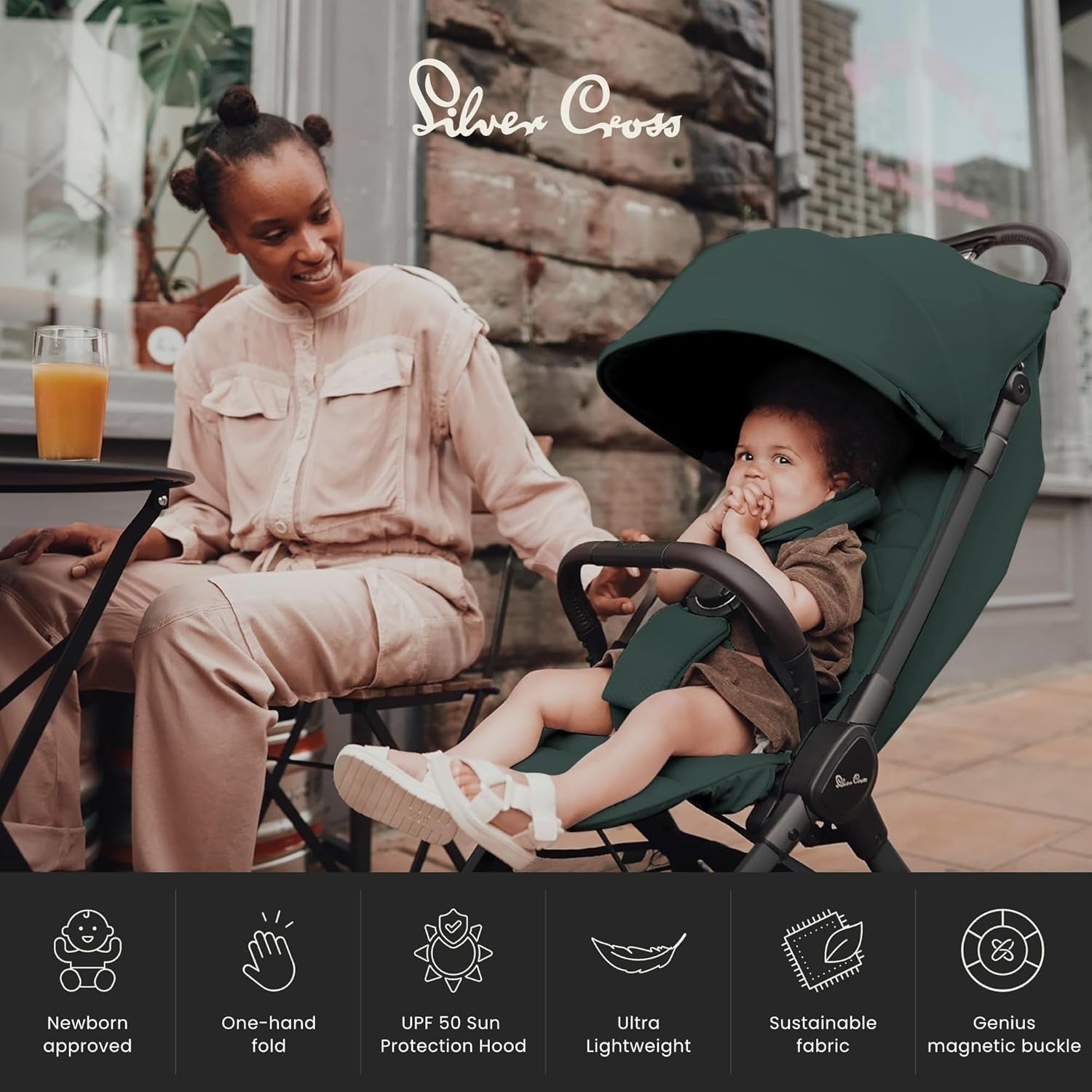 Compact Lightweight Travel Stroller One-Hand Fold Lie Flat Newborn–4Y 22kg