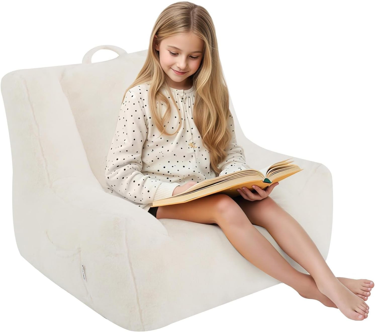 Kids Bean Bag Chair Sofa 60x55x55cm – Toddler Reading Seat Plush