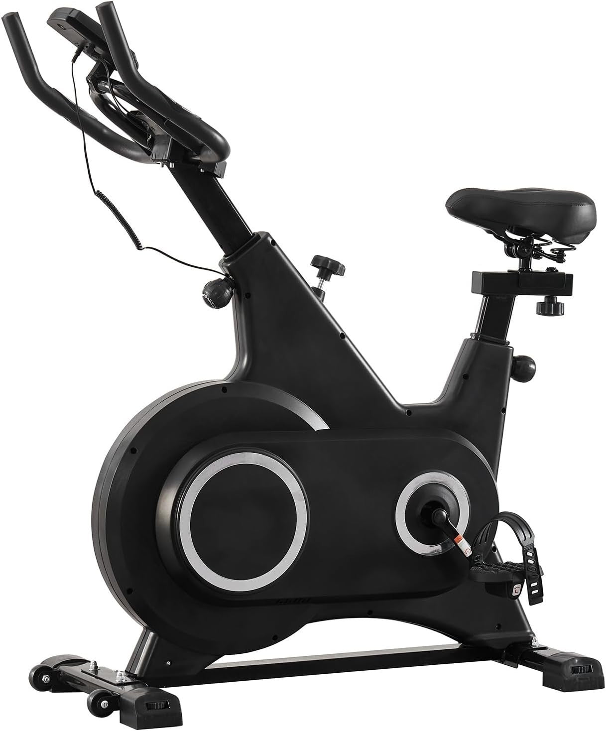Quiet Magnetic Spin Bike w/ LCD Monitor, Tablet Holder & Adjustable Seat