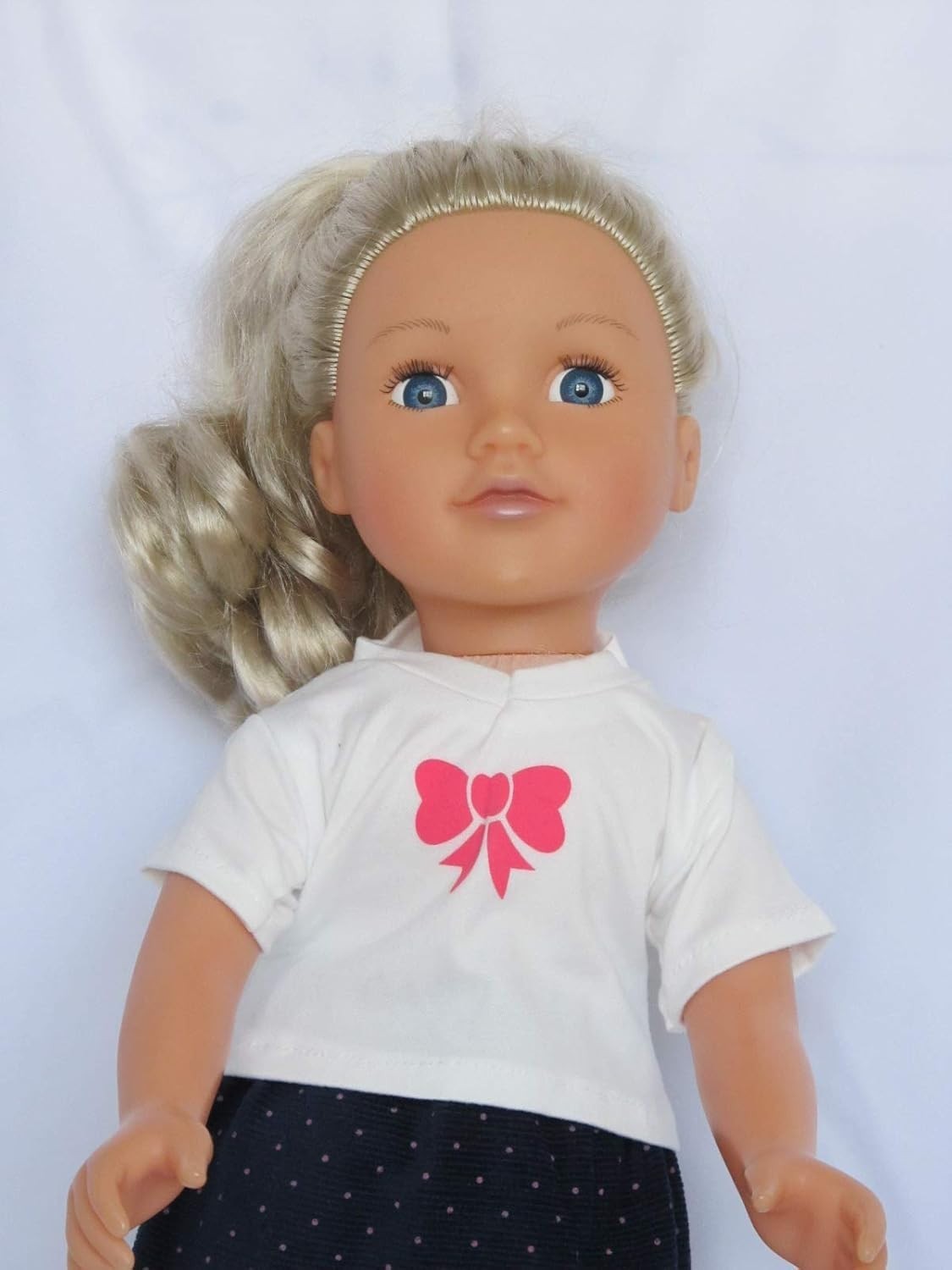18 Inch Doll Denim Jacket Outfit Boots Skirt Top Bag Set