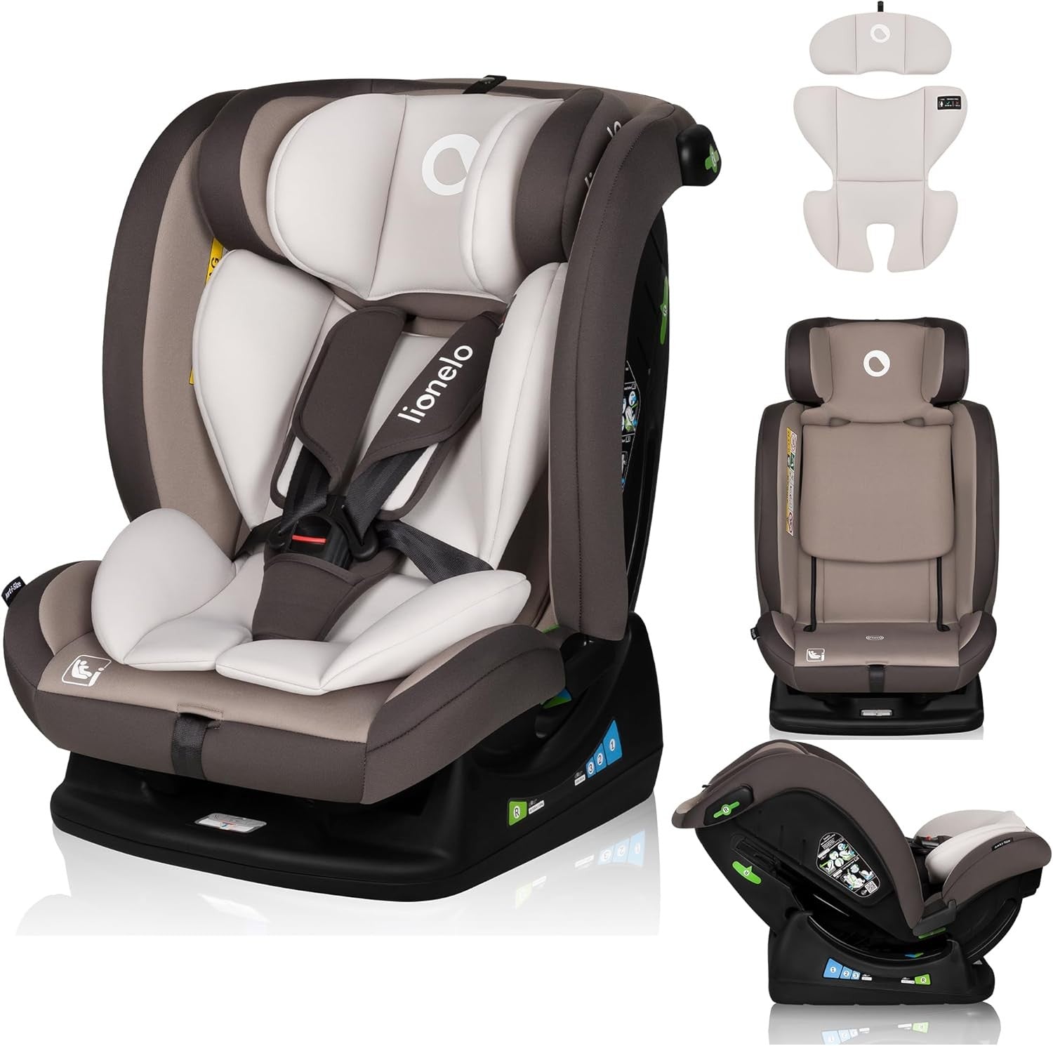 i-Size Baby Car Seat 0–12 Years 360° Safety 40–150cm Recline Headrest