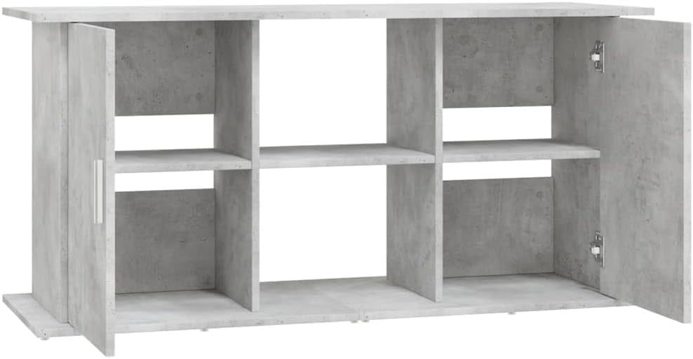 Modern Concrete Grey Aquarium Stand with Spacious Storage 121x41x58cm
