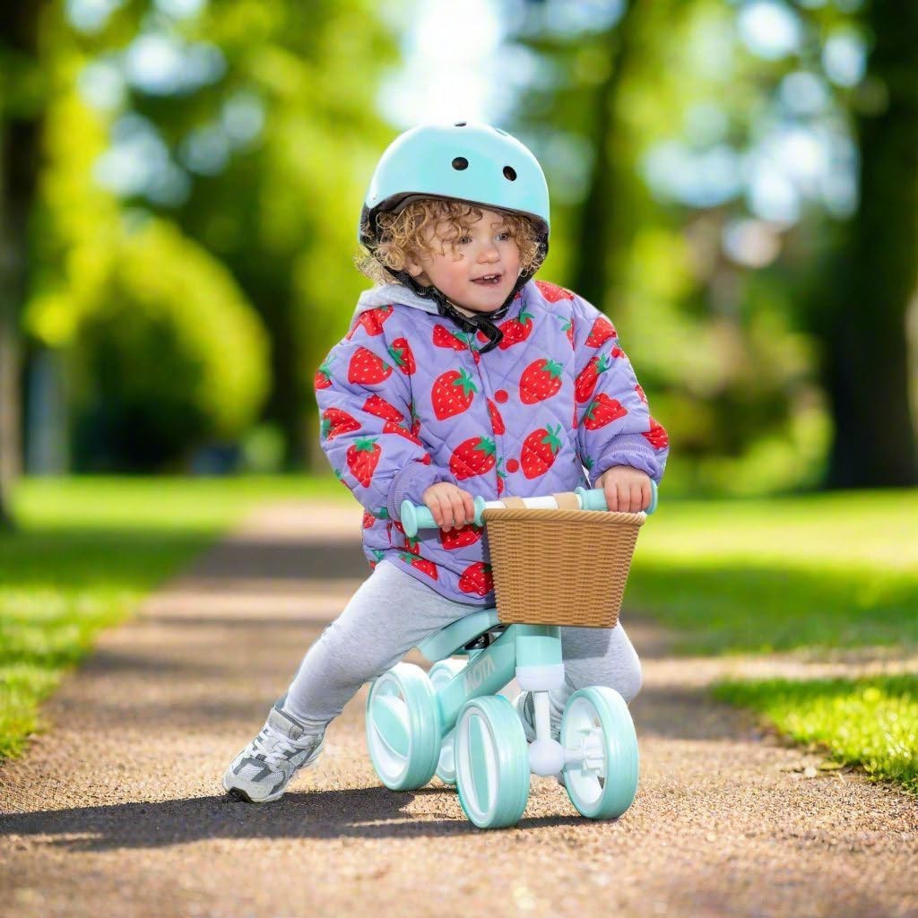 Toddler Balance Bike with Basket Lightweight Training Bike Age 1+ Green